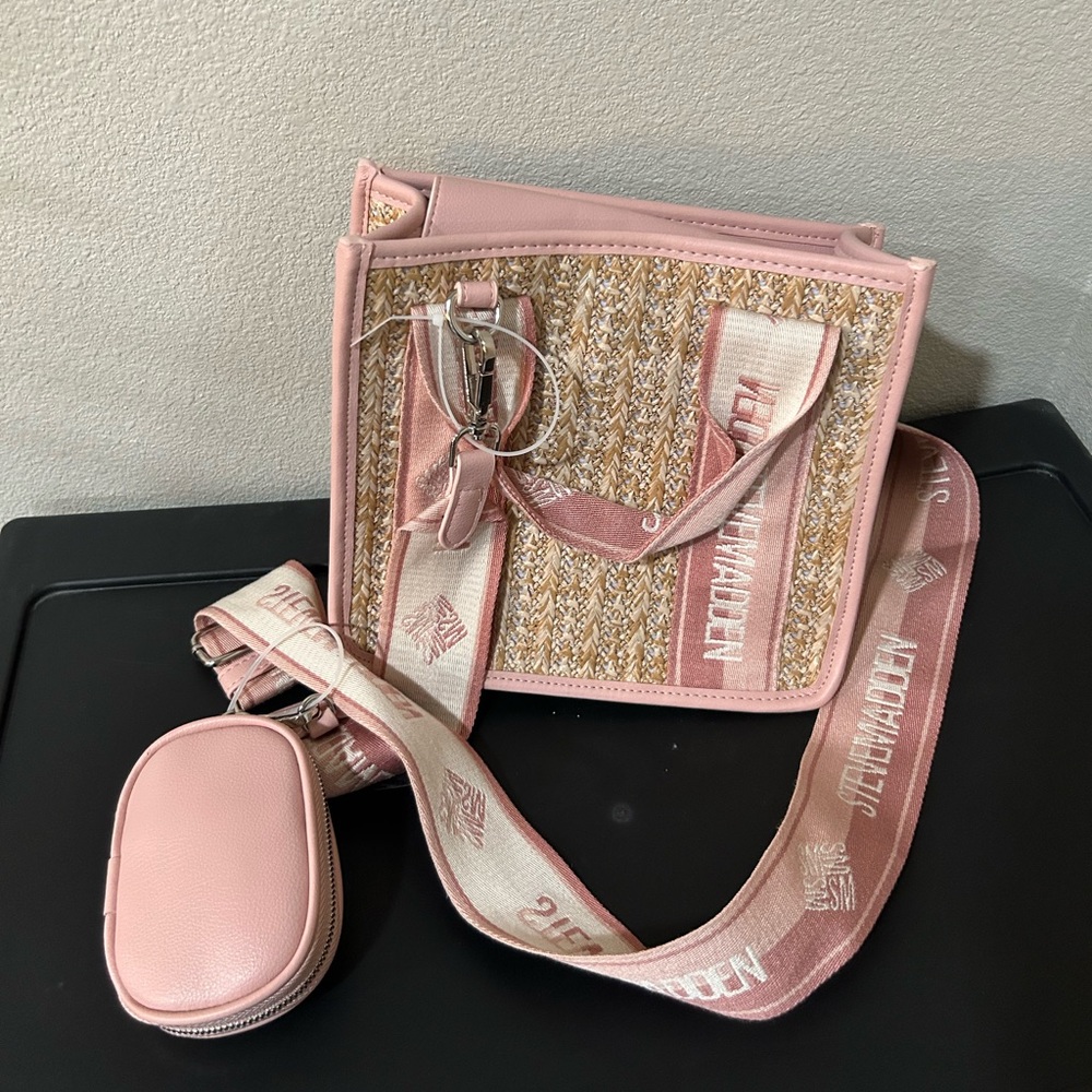 Steve Madden Bwebber Woven Blush Purse